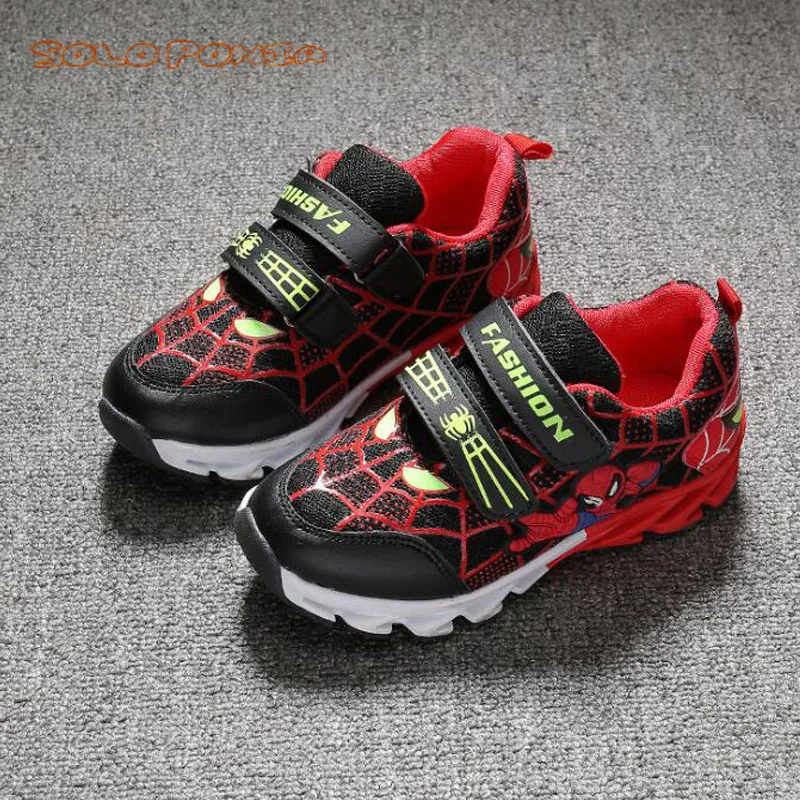 

Spring Autumn Spider man Breathable Mesh Children Shoes Single Kids Sports Shoes Casual Boys Shoes Sneakers chaussures fille