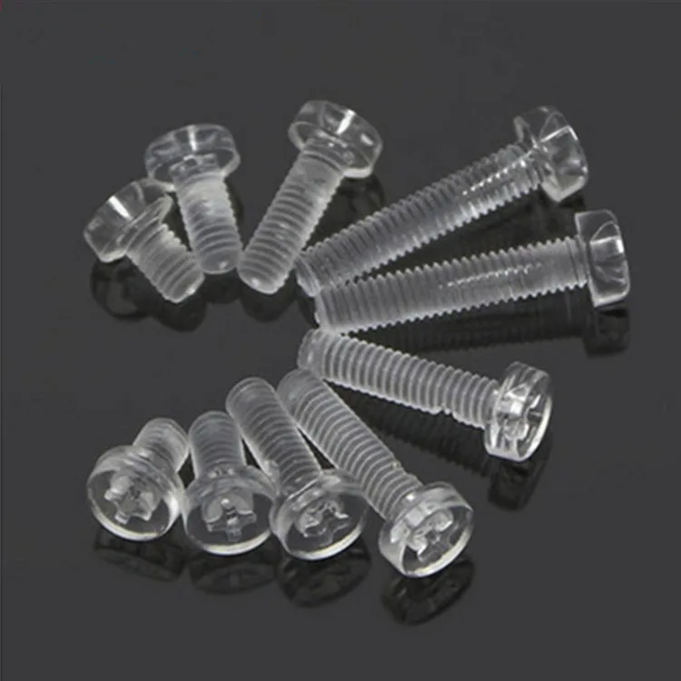 1000Pcs Transparent M4 Screws Socket Plastic Acrylic Cap Screw Wood