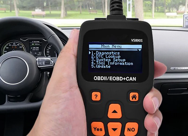 OBD2 автомобильный сканер OBD Автомобильный диагностический инструмент в русском код читателя VS890S