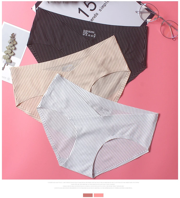 Women's Sexy Seamless Panties Ice Silk Big Size Briefs Triangle Underwear Intimates Pregnant Women Underwear Lingerie  (17)