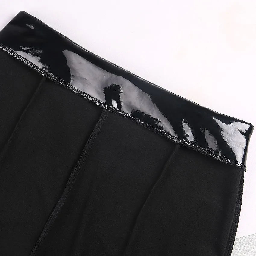 Модные брендовые штаны на молнии из блестящей ткани pu кожаные штаны женские зимние штаны из искусственной кожи для отдыха wj1687 прямые поставки сексуальные