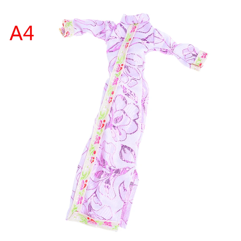 Новинка, 1 предмет, китайское традиционное платье Чонсам+ флаг, головные уборы, вечерние платья ручной работы для кукла 1/6, ролевые игрушки, подарок для девочки