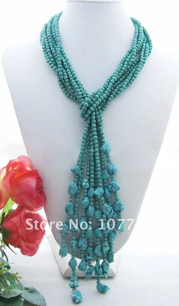 

4s 45'' Blue Semi-precious Stone Necklace