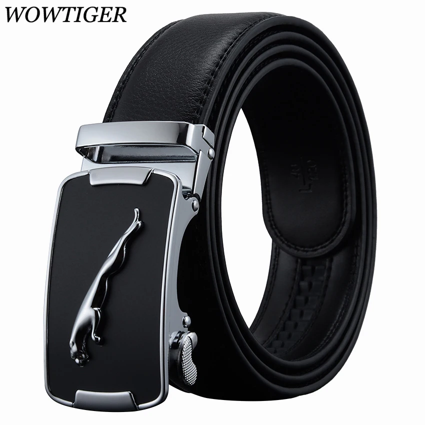 

WOWTIGER Designers Men Strap Male Automatic Buckle Leather Brands luxury Belt Male Alloy buckle Belts for Men Ceinture Homme