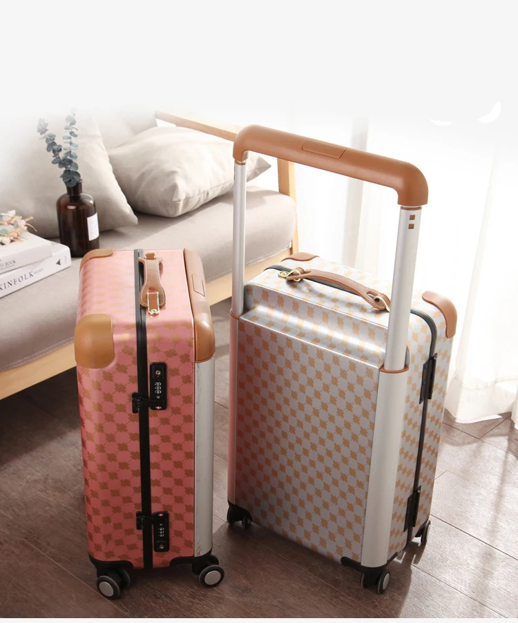 Дорожный чемодан-тележка с алюминиевым каркасом на колесиках, багажный чемодан, чемодан с замком TSA, bavul mala de viagem maletas carro