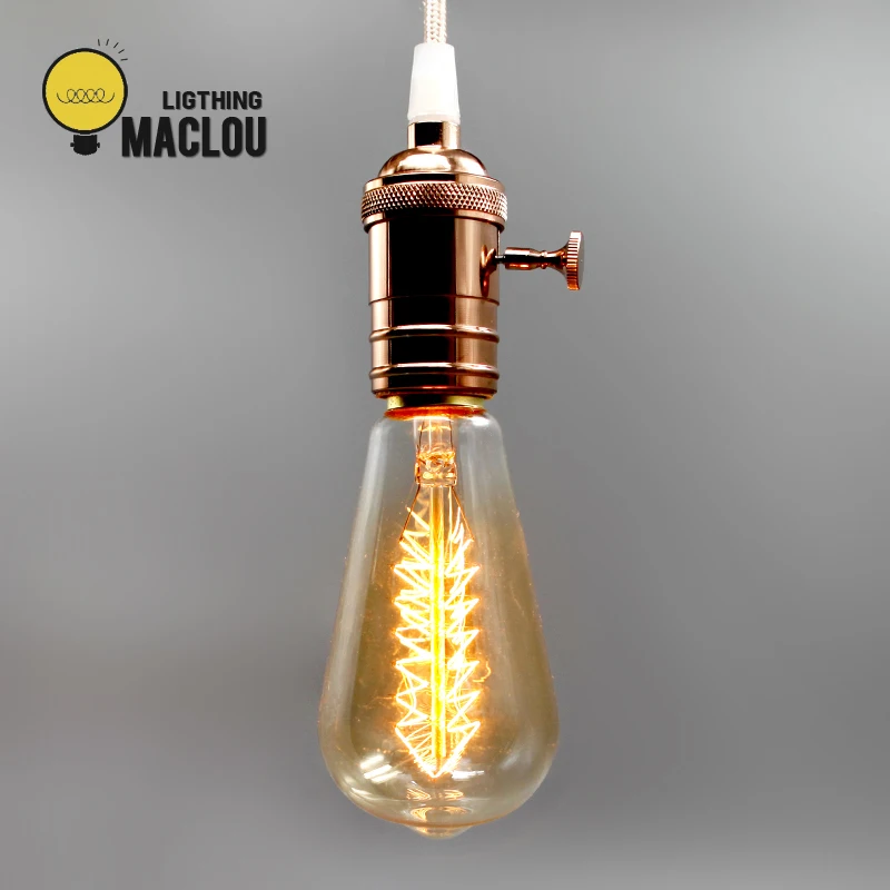 MACLOU Винтаж Edison ЛАМПЫ E27 220 V Ретро лампа 40 WAmpoule лампочка эдисона лампы накаливания