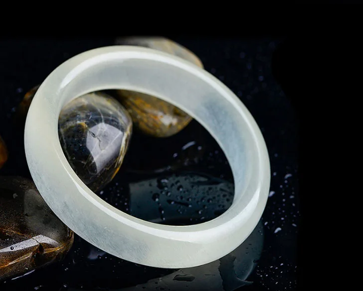 56-62 мм внутренний диаметр класс А высокое качество натуральный нефрит браслет с нефритом драгоценный камень нефрит браслет ювелирные изделия для женщин Подарки