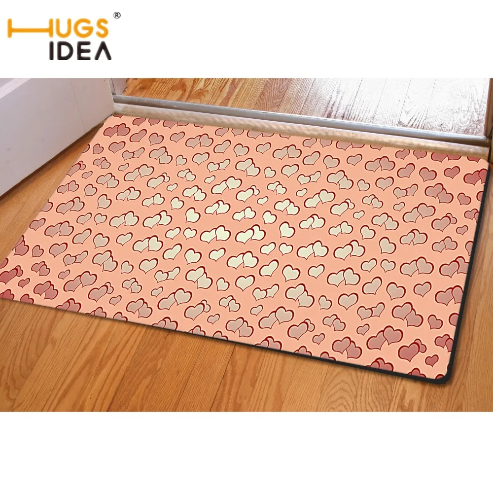 HUGSIDEA домашний отель декоративные коврики 3D сердце печать дверь пол коврик для спальни Гостиная нескользящий мягкий коврик