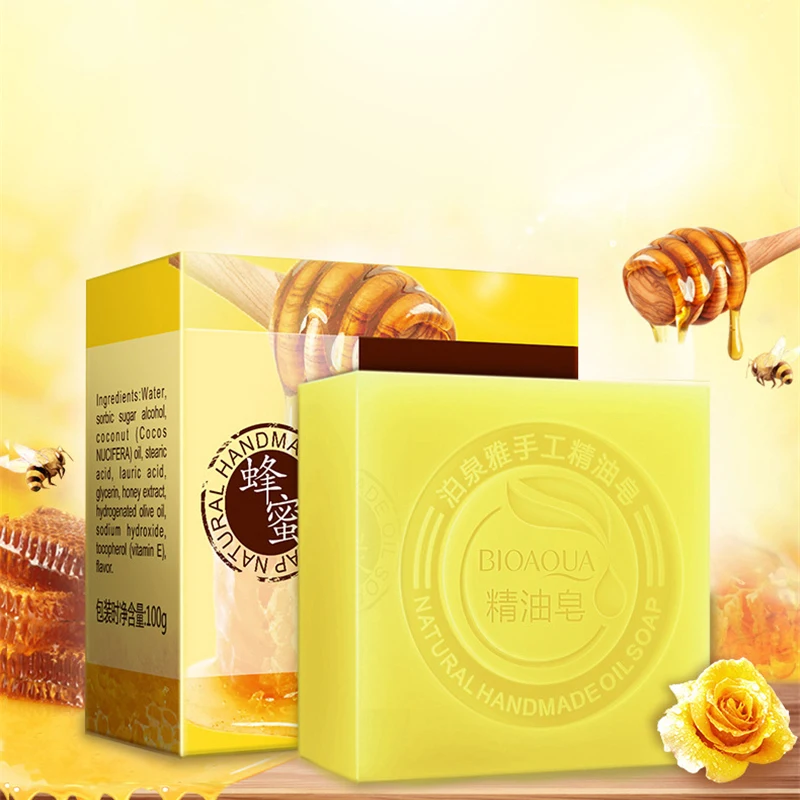 BIOAQUA الخزامى الخيزران الفحم ماتشا ترطيب زيت طبيعي صابون يدوي الصنع التنظيف العميق سطع الجلد العناية بالوجه حمام الصابون