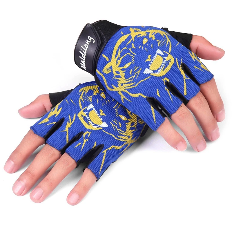 Wolf Pattern Men Cycling Gloves Men Bicycle Bike guantes ciclismo