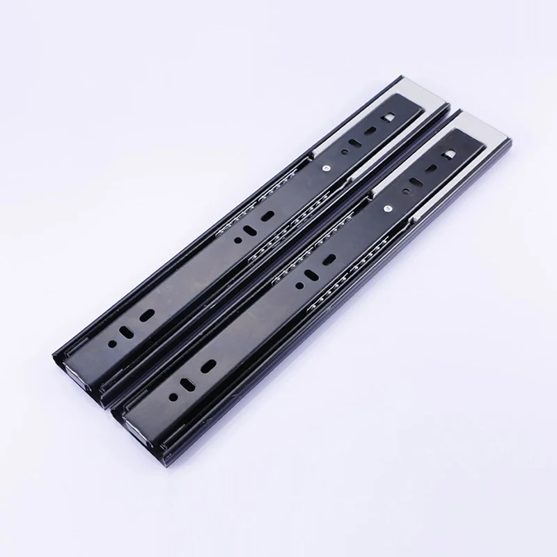 

12inch Mute Steel Damping Buffer Three Section Drawer Slide Self Closing Runner LB88