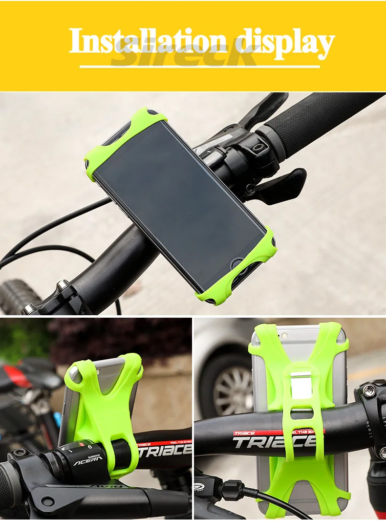 Top Sireck Bike Phone Holder  3.5"-7" Adjustable Smart Mobile Cell Phone Holder Cycling Front Handlebar Bag Bike Phone Stand Case 17