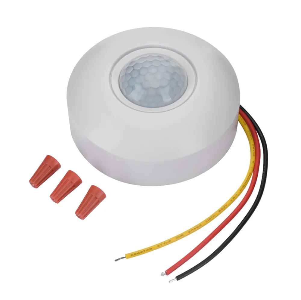 

360 Infrared PIR Motion Sensor Switch with Time Delay For LED Ceiling Light 12V Temperature Compensation Human Infrared Sensor