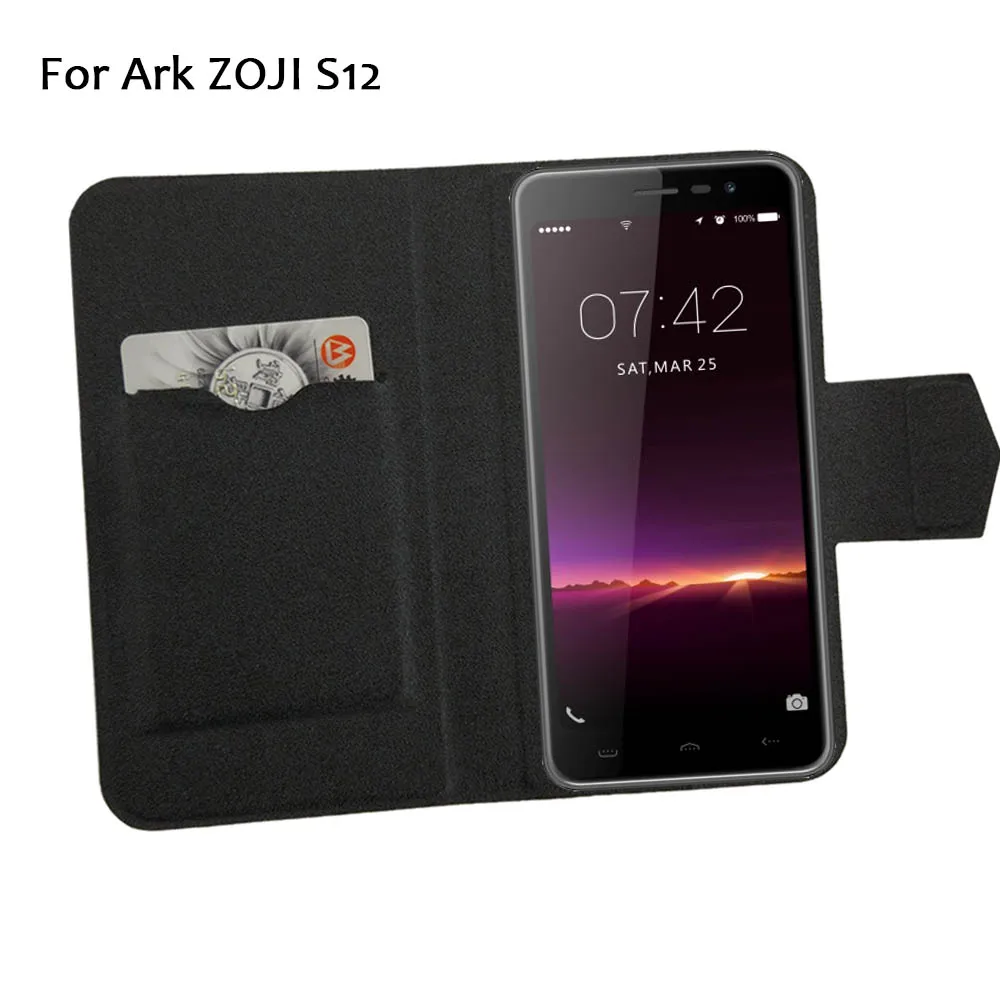 

5 Colors Hot! Ark ZOJI S12 Case Phone Leather Cover,Factory Price Protective Full Flip Stand Leather Phone Shell Cases
