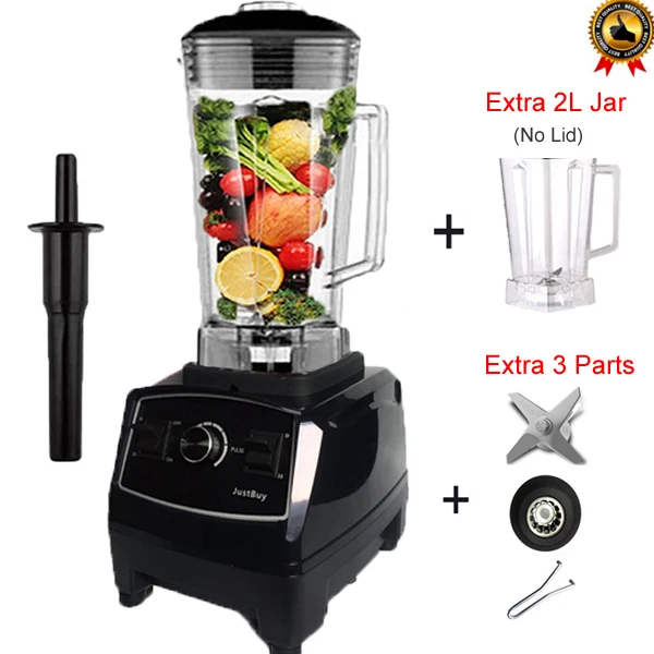 Black jar full parts 3HP BPA бесплатно коммерческий класс дома профессиональные смузи мощность блендер еда миксер соковыжималка еда фрукты процессор - Цвет: Black jar full parts