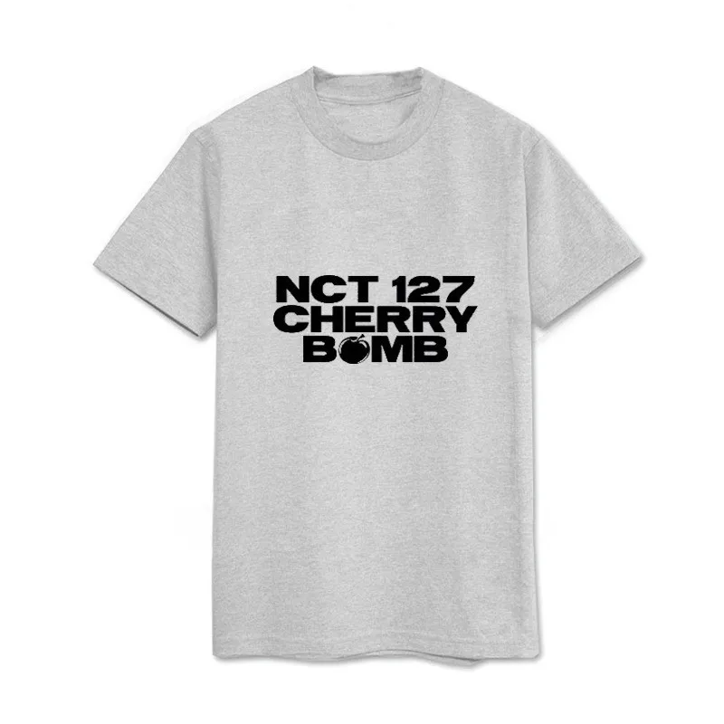 Kpop NCT127 NCT 127 CHERRY BOMB альбом рубашки K POP повседневная одежда из хлопка футболка с