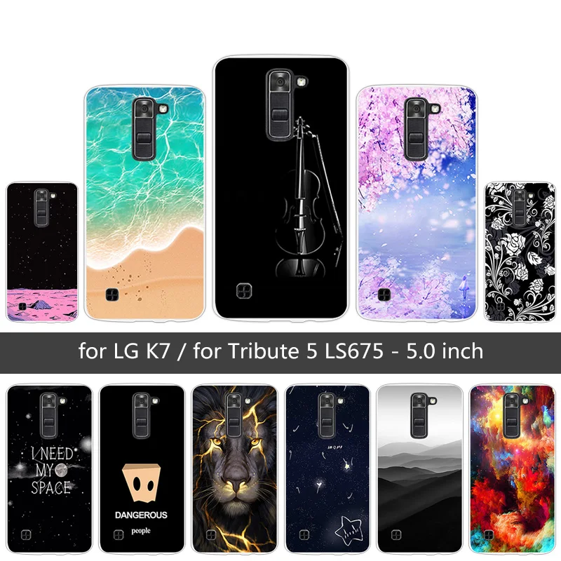 for LG K7 K330/Tribute 5 LS675/X210 X210DS Fashion Back Cover Fundas TPU Ultrathin Soft Silicon Sunrise Phone Case |