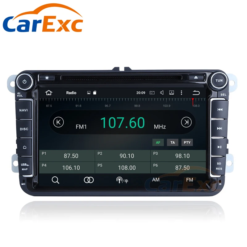 Автомобильный мультимедийный плеер 2 Гб ОЗУ Android 9 OS стерео для Passat B5 B6 B7 polo touran Golf 5