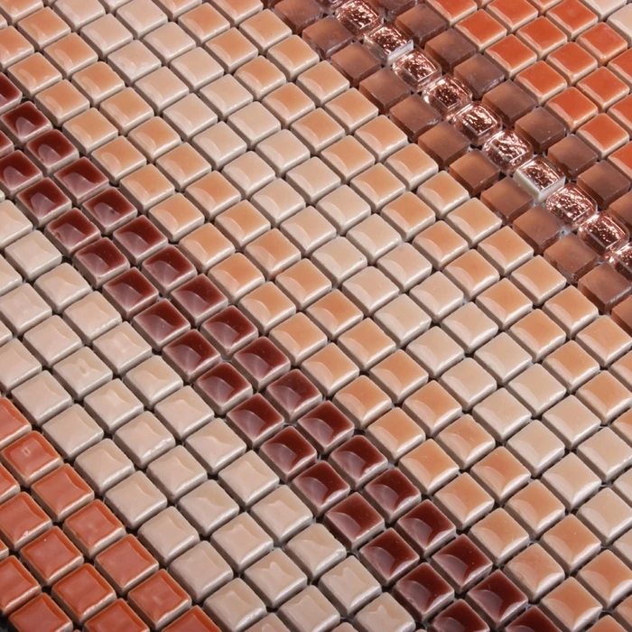 Orange Red Color Ceramic Mixed Crystal Mini Mosaic Tile For Bathroom Orange Red Color Ceramic Mixed Crystal Mini Mosaic Tile For Bathroom Shower Tiles Living Room Wall Kitchen Backsplash In Stickers From Home