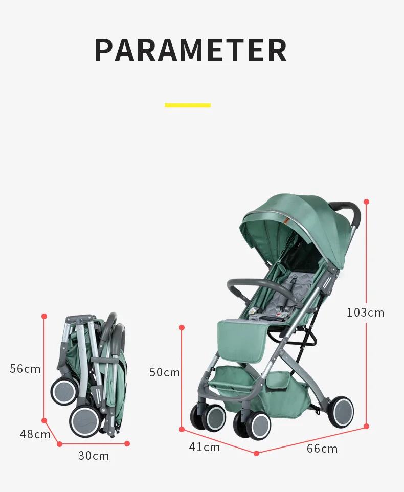 Роскошная легкая детская коляска складная детская коляска переносная детская коляска может доставить его в самолет