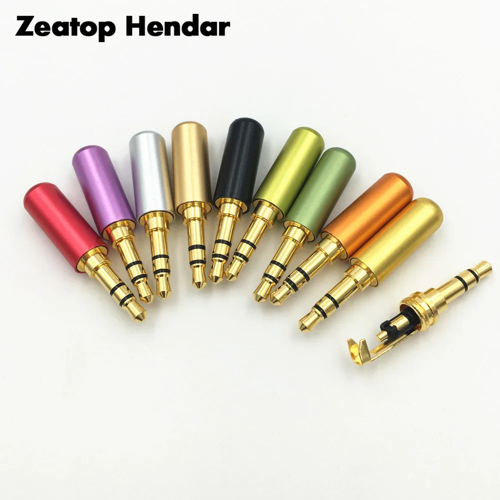 1pcs 3.5mm 3 4 Pole Stereo Male Audio Plug With Clip Hook Rca 3.5 Jack