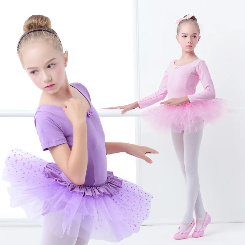 Для малышей Девочки балетные костюмы платье для танцев розовое принцессы балетная пачка сцены одежда для хореографических занятий детей