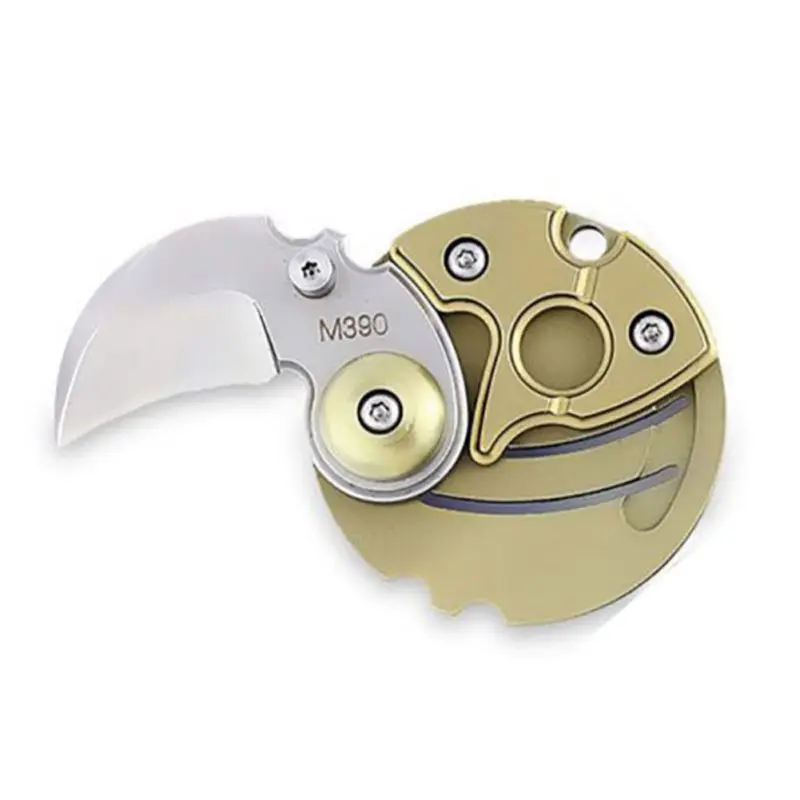 

Coin Pocket Folding Knife M390 Camping Survival Knives with Keychain outdoor tactical hunting EDC tool