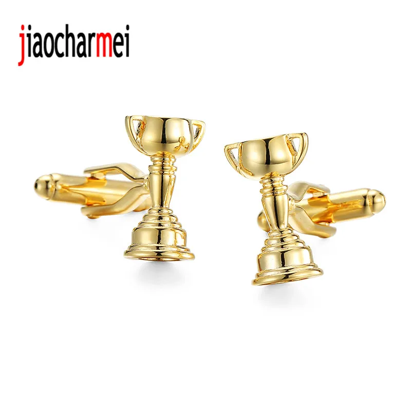 

High quality men's shirts Cufflinks new fashion boutique jewelry gold Trophy cufflinks, shape, French shirt accessories