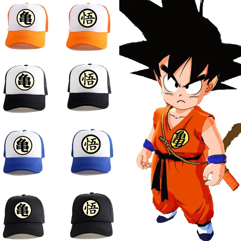 

Dragon Ball Z Master Roshi Son Goku Anime Women Men Boys Girls Hat Baseball Mesh Cap Cosplay