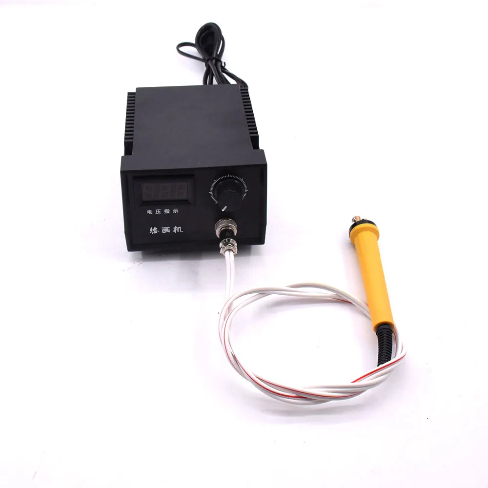 Digital Pyrography Machine 60W Adjustable Temperature Woodworking Tool Adjustable Temperature Woodworking Burning Pen Craft Tool