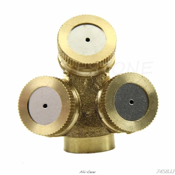 

3 Holes Adjustable Brass Spray Misting Nozzle Gardening Sprinklers Irrigation DropShip