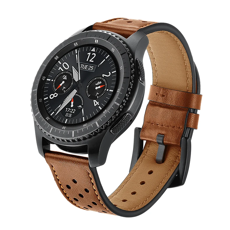 LEONIDAS ремешок для часов из натуральной кожи samsung gear S3 сменный Браслет Classic frontier|genuine