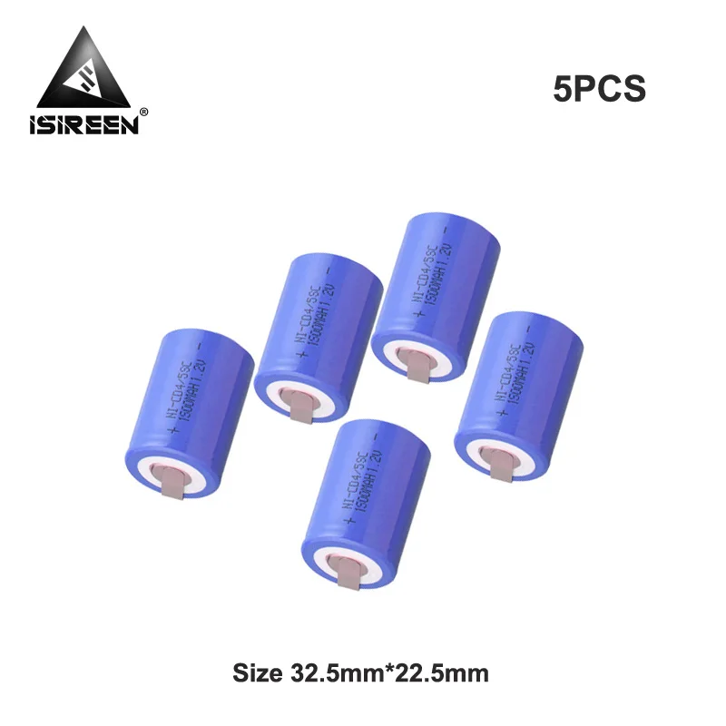 1500mAh 4/5 SC Ni-CD батареи 1,2 V аккумулятор Электрический аккумулятор Subc Ni CD - Цвет: 5PCS