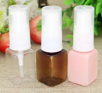 

10pcs 10ml Plastic Empty Soap Shampoo Pump Square Bottle Lotion Shower Travel Press Refillable Makeup Cosmetic Bottles Container