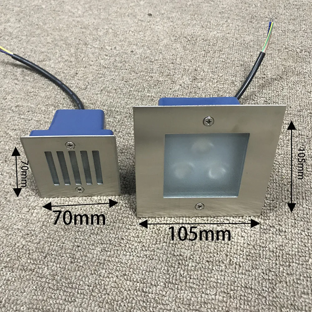 Наружный 1 Вт 2 Вт 3 Вт 4 Вт светодиодный ступенчатый светильник IP68 алюминиевый Встроенный лестничный угловой светильник водонепроницаемый встраиваемый настенный лестничный светильник
