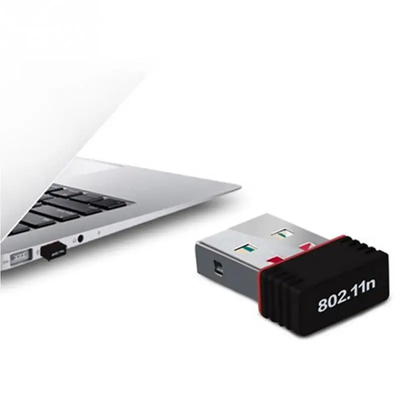 Горячая USB мини беспроводной Wifi адаптер ключ приемник сетевой LAN карты ПК 150 Мбит/с мини ПК WiFi адаптер