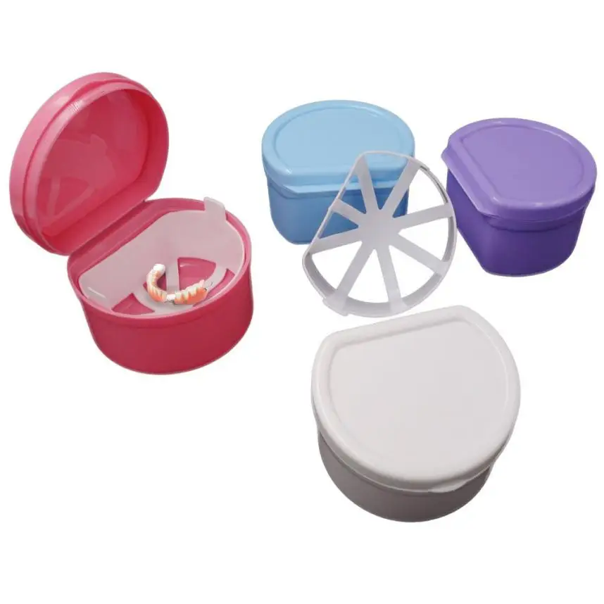Fashion Denture Storage Case Container Dental False Teeth Storage Box