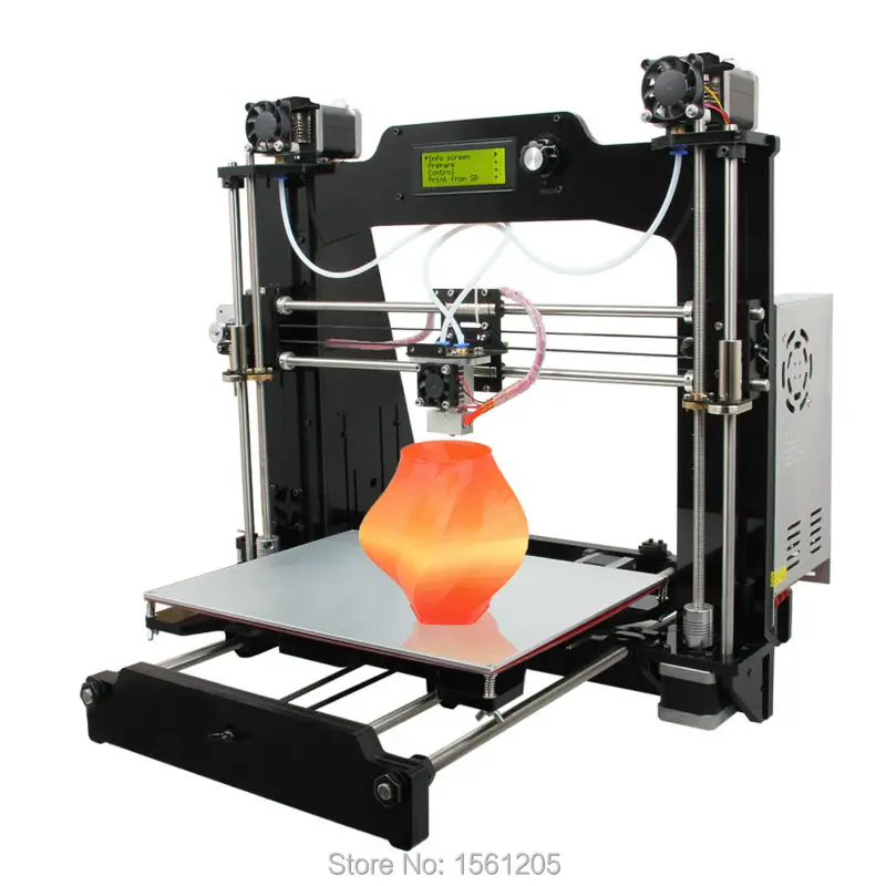  Upgraded Double Nozzles 3D Printer Precision Reprap Prusa I3 M201 Full Acrylic 3D Printer DIY Kits Free LCD Screen 