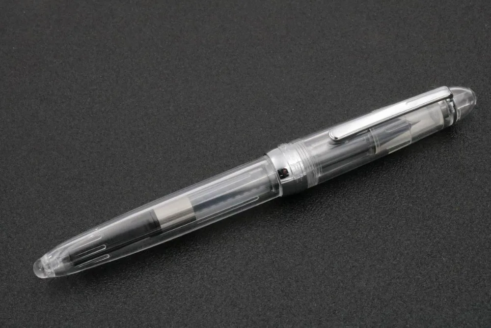 JINHAO green Plastic Transparent Rotary pen cover M Nib Fountain Pen