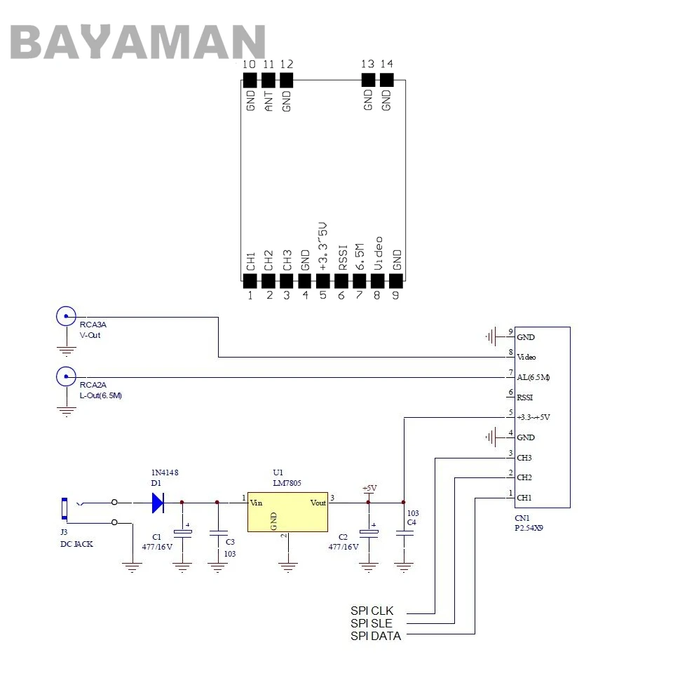 1 шт. RX5808 5 8G SPI приемник с открытым исходным кодом модуль FPV AV RX 95dBm для