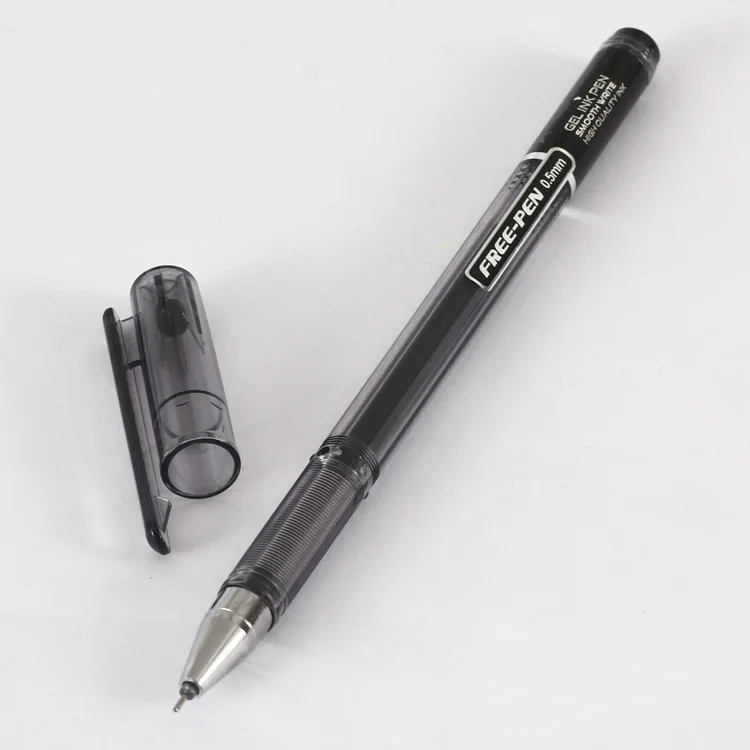 3pcs 0.5mm students stationery black Office Needle Gel Ink pen
