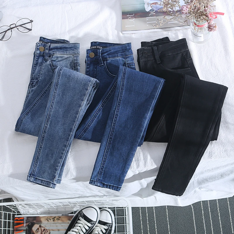 Джинсы для женщин, Стрейчевые черные джинсы для женщин,, брюки, обтягивающие женские джинсы с высокой талией, деним, синие, для девушек, пуш-ап, серые джинсы