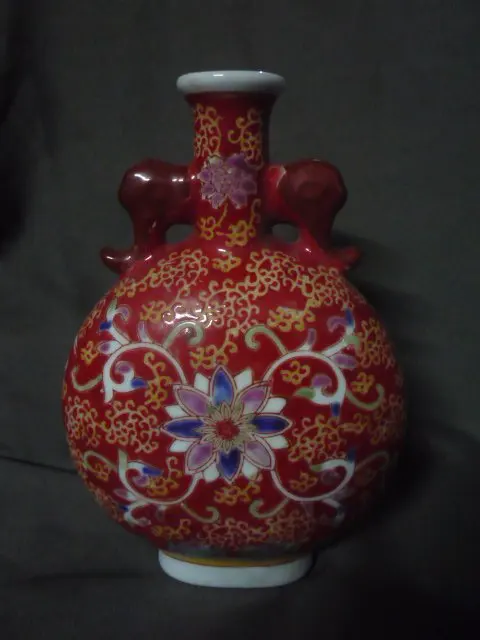 Редкий Старый китайский пастельных цветов фарфоровая ваза, с маркой, лучшая коллекция и украшение