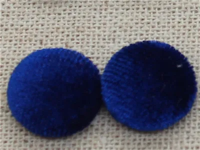 50 шт разноцветные плоские с одной стороны покрытая тканью, круглая пуговица для дома и сада, пуговица для скрапбукинга, 13 мм - Цвет: 7 blue 50pcs