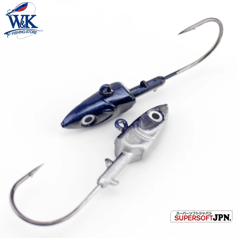 Boat Fishing Hooks 30g 2pcs/pk Jig Head Speed Shad Paddle Tail Soft