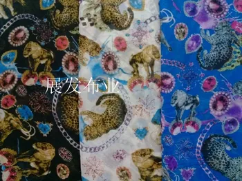 

Composite wire chiffon summer dress pattern animal + Gem 1.5 meters wide fabric