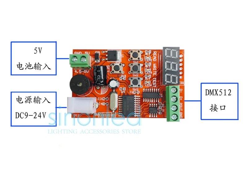 DM-160, DMX512 DMX Editor, настройка адреса dmx, код записи наших DMX серий dmx декодеров 12-24 В,(1990 edition