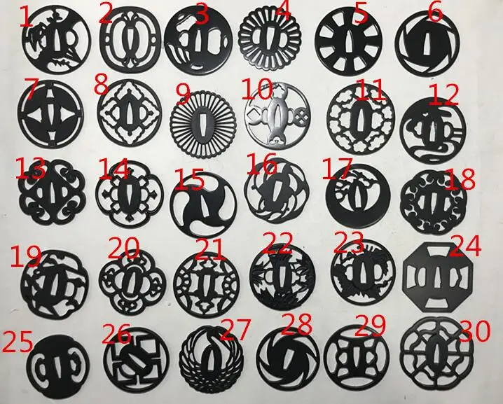 

High Quality Japanese Iron Guard Tsuba For Samurai Katana Sword Knife Guard Wakizashi HandMade DIY Fittings