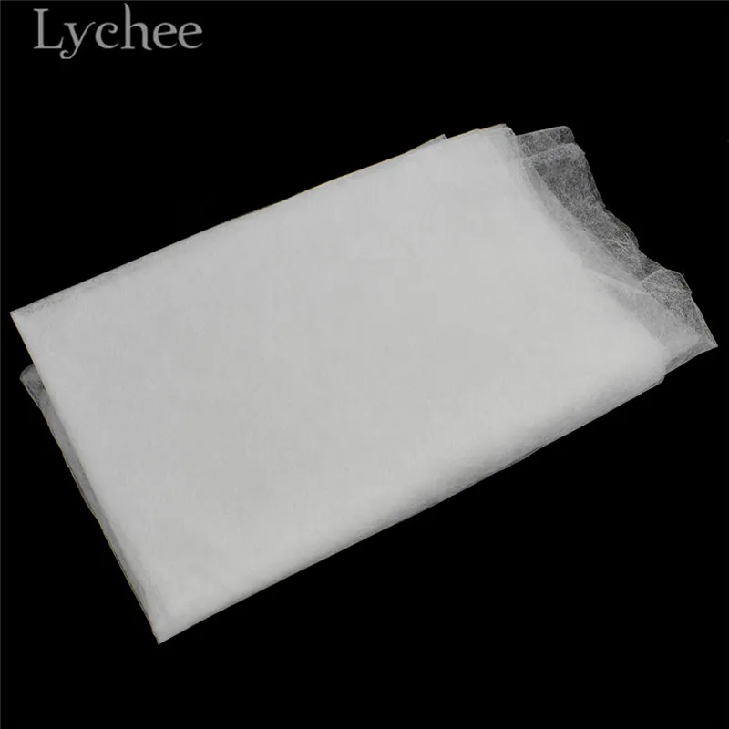 Lychee Life 1,1 м x 1 м белая прокладочная ткань высокого качества, двусторонняя клейкая ткань, швейный материал для гареток