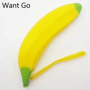 

Want Go Women Cute Silicone Banana Coin Purses Bags Mini Wallets & Purses Key Rings Storage Clutch Bag Student Pencil Case